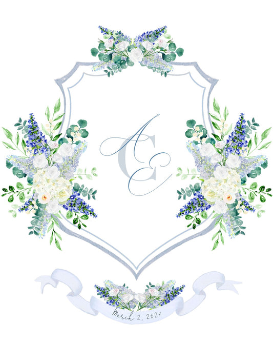 Semi custom wedding crest