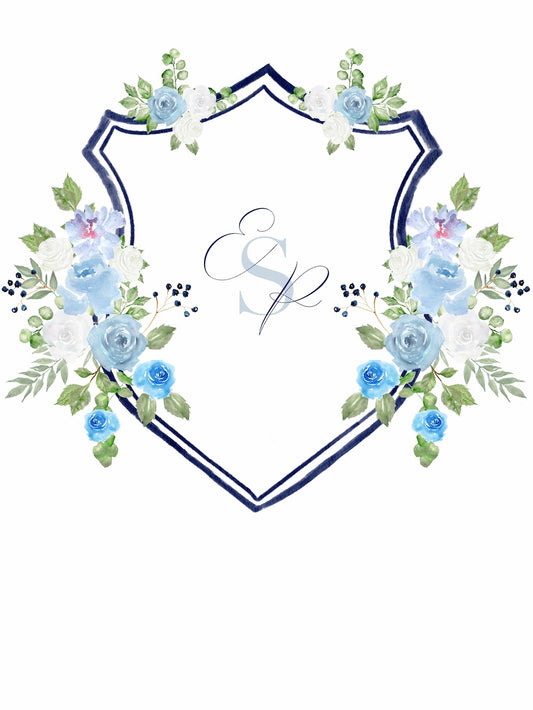 Semi custom wedding crest