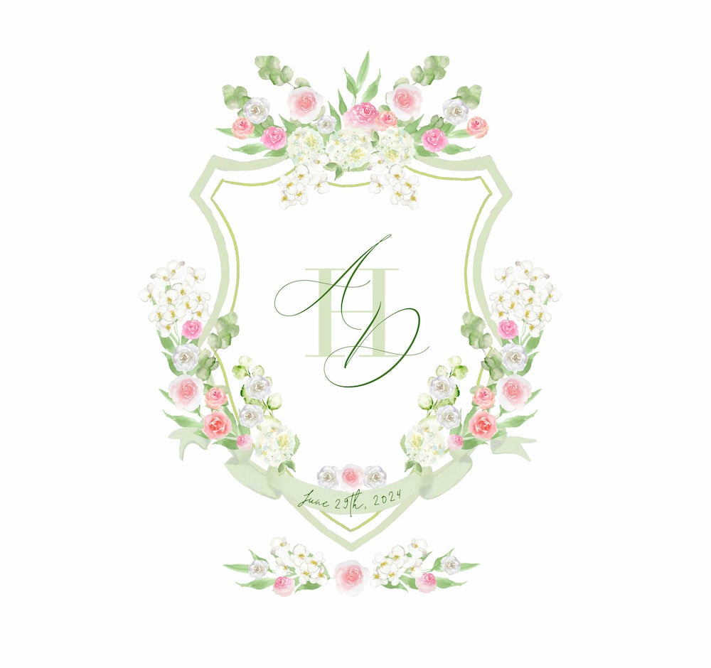 Semi custom wedding crest