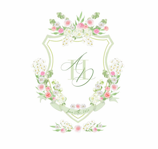 Semi custom wedding crest