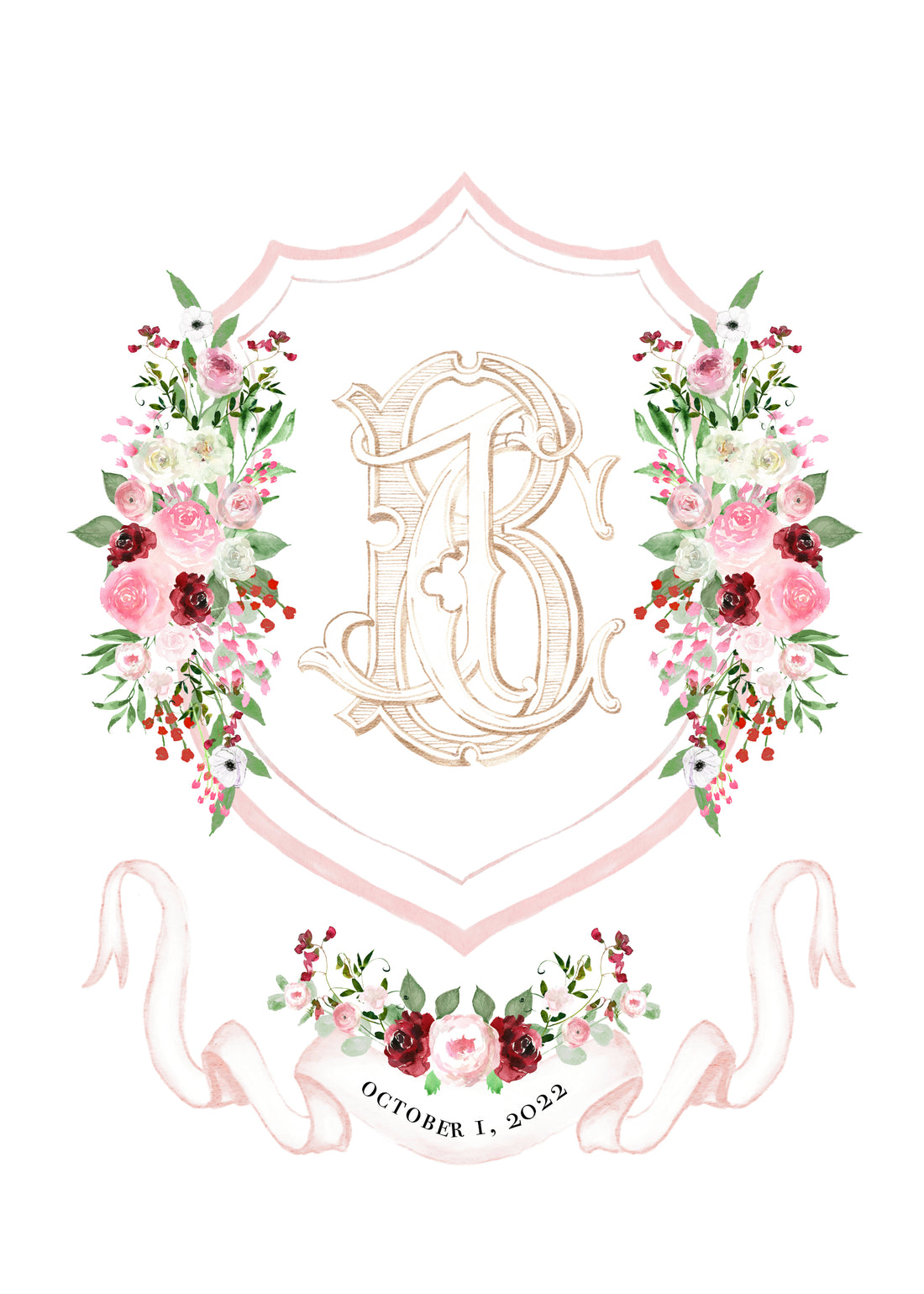 Custom wedding crest - October 1 2022