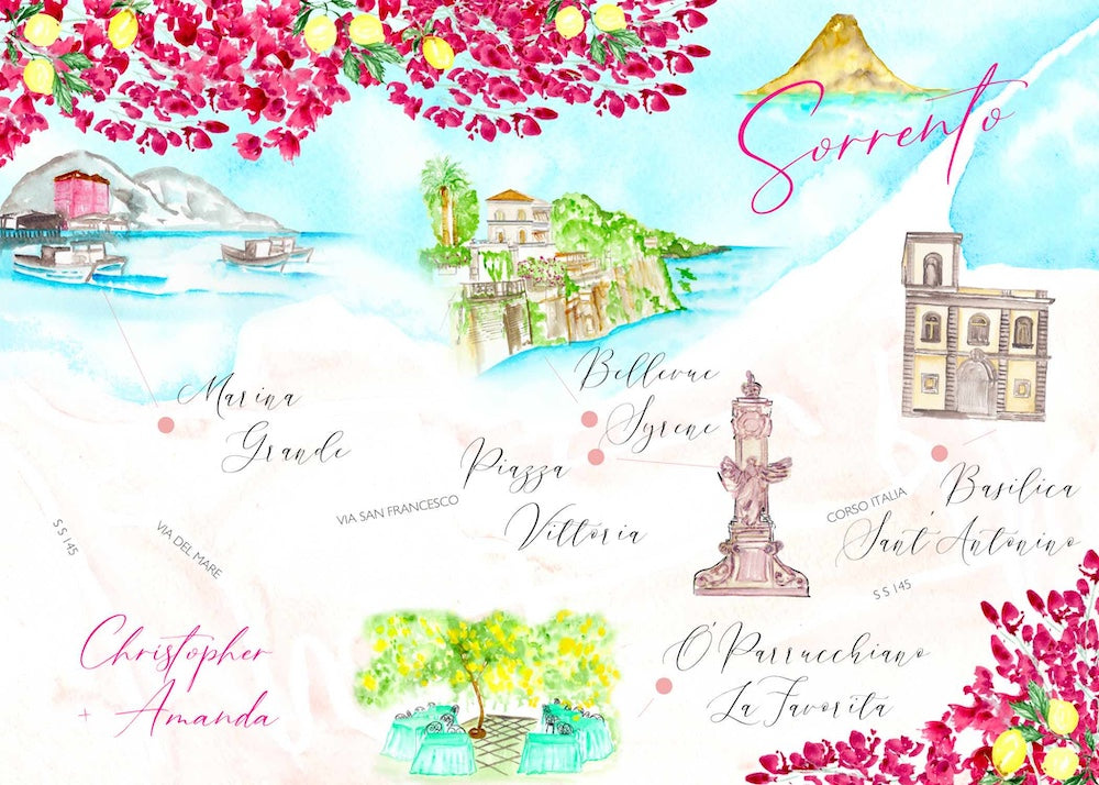 Sorrento wedding map