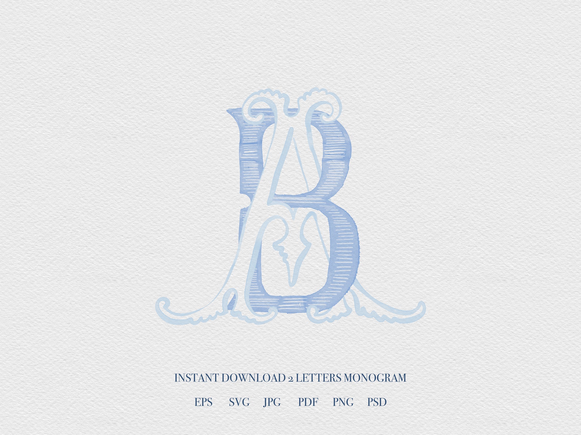 AB Wedding Monogram Letters