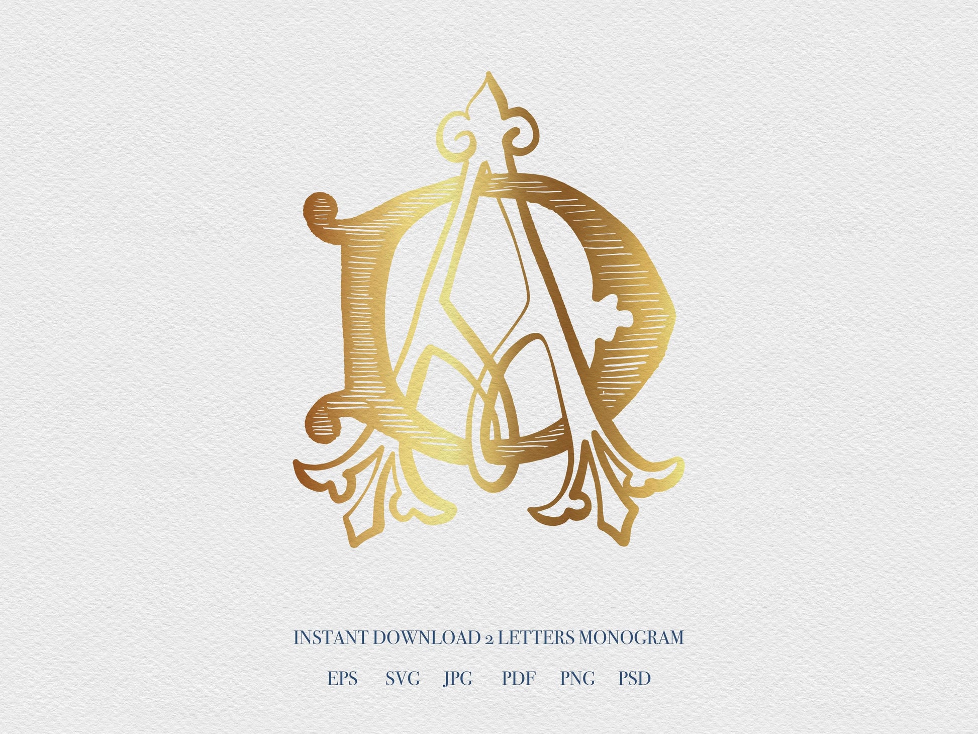AD DA Wedding Logo Letters