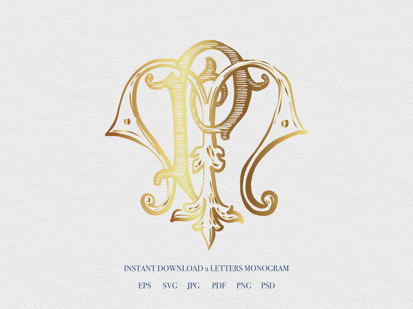 2 Letter Monogram with Letters MP | Digital Download - Wedding Monogram SVG, Personal Logo, Wedding Logo for Wedding Invitations The Wedding Crest Lab