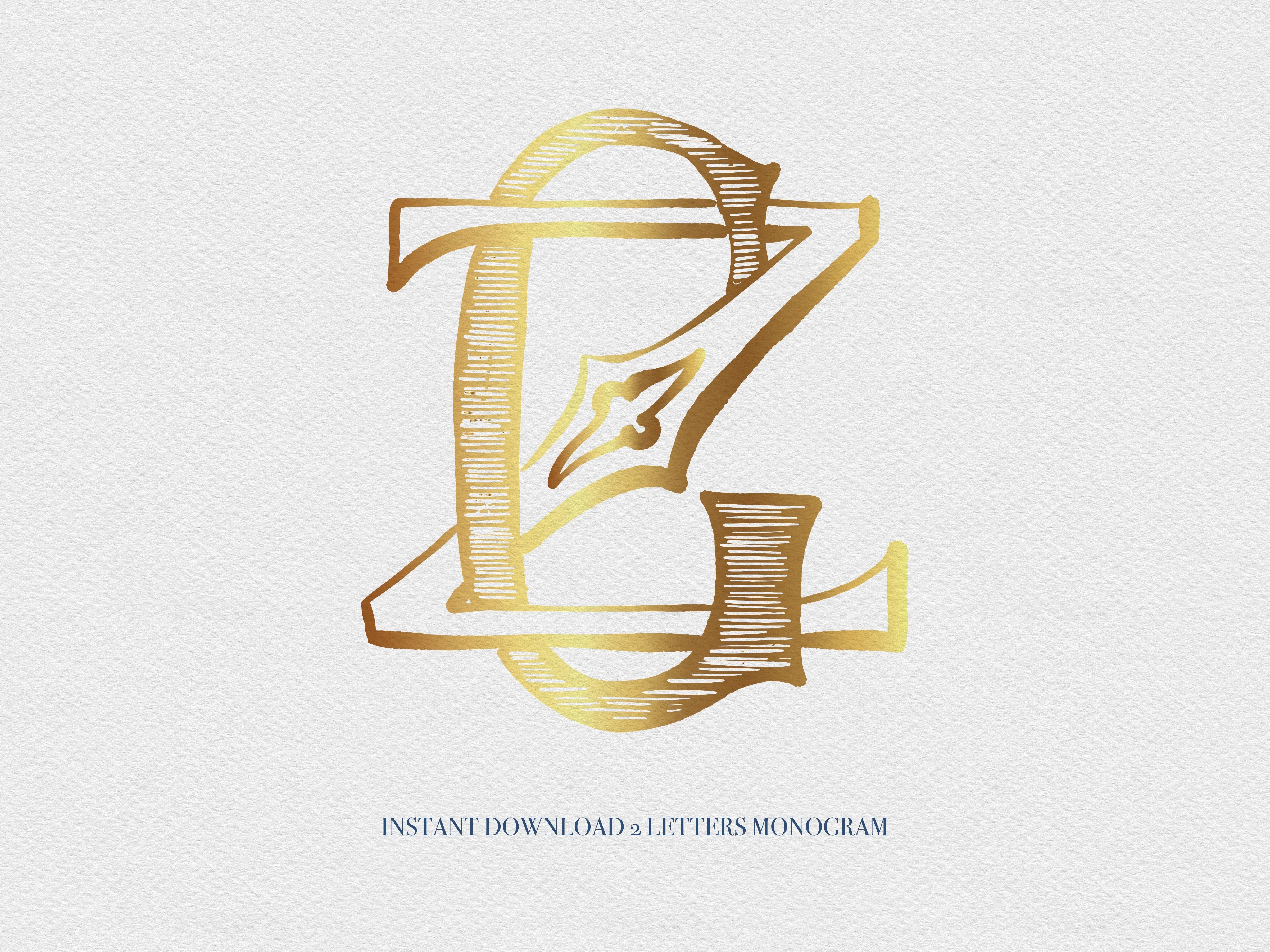MS 2 Letter Monogram Digital Download - Wedding Monogram SVG, Personal  Logo, Wedding Logo for Wedding Invitations – The Wedding Crest Lab